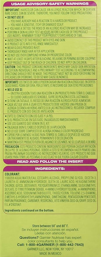 Garnier Nutrisse Ultra Color Nourishing Permanent Hair Color Cream, BR2 Dark Intense Burgundy (1 Kit) Red Hair Dye (Packaging May Vary), 1 Count