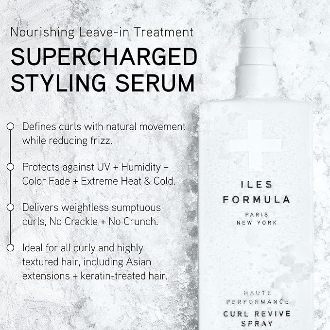 ILES FORMULA Curl Revive – Curl Cream for Soft, Smooth, Defined Curls – Lightweight Curl Refresher Spray with Heat Protection & Frizz Control - Leave-In Styling Cream for Curly Hair (200mL)