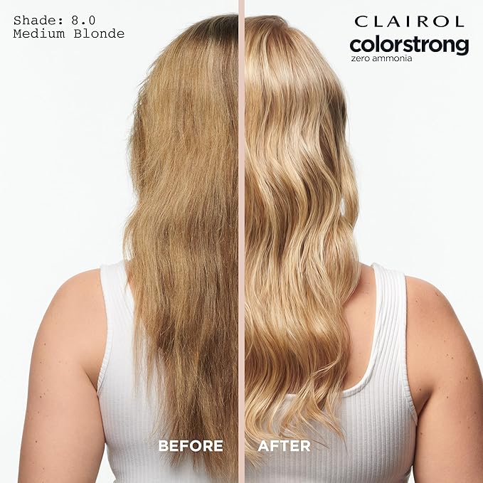 Clairol ColorStrong Permanent Zero Ammonia Hair Dye, 9.0 Light Blonde – Canary Island Hair Color, Pack of 1