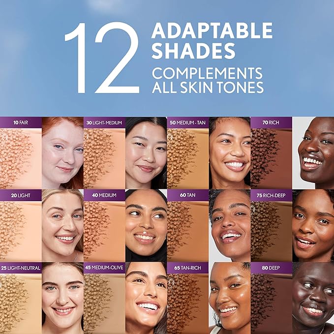 Covergirl Simply Ageless Skin Perfector Essence Foundation, 80 Deep, Tinted Skin Perfector, Skincare Makeup Hybrid, Sheer Tint, Radiant Finish, Skin-Like Finish, Vegan Formula, 1.0oz