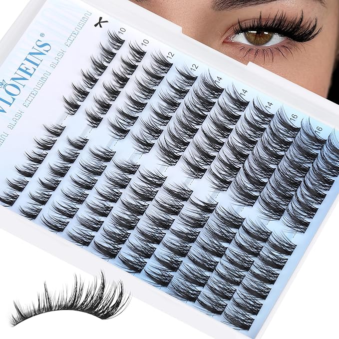 Manga Lash Clusters with Spikes Wispy Cluster Eyelash Extensions Natural Fairy Eyelash Clusters Anime Individual Lashes Extension C Curly Eyelashes Cluster by TNFVLONEINS
