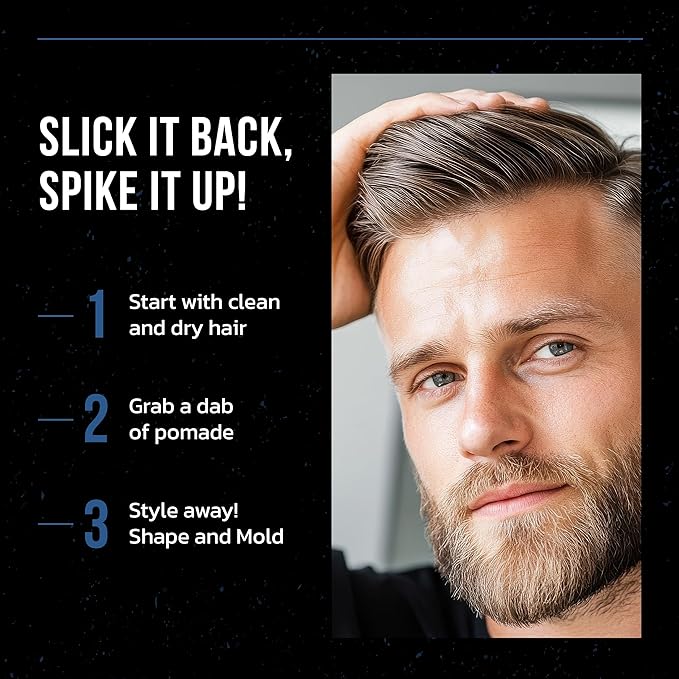 Victory Crown Slick Pomade High Hold & High Shine Natural Hair Styling Grease for Sleek Polished Looks, 3.4 Oz