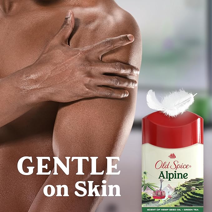 Old Spice Men's Antiperspirant & Deodorant Alpine with Hemp Oil, 2.6oz (Pack of 3)
