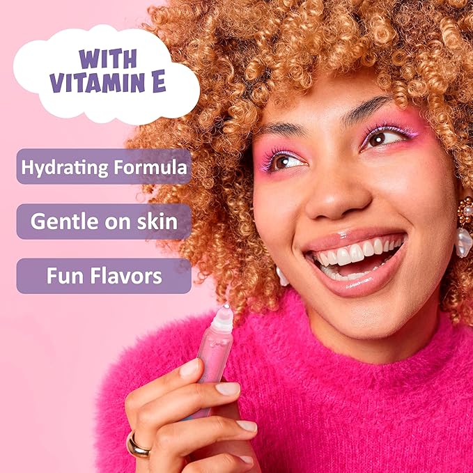 EXPRESSIONS 12pc Sparkle Lips Lip Oils - Vitamin E Infused Lip Gloss, Lip Oil Collection | Hydrating Lip Care, Safe and Non-Toxic Lip Gloss Gift Set