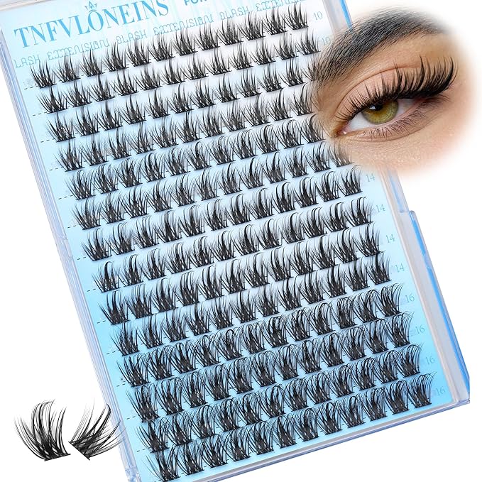 Wispy Lash Clusters Manga Cluster Eyelash Extensions DIY Individual Lashes Clusters with Spikes Natural Eyelash Clusters Fairy Cluster Lashes 168Pcs Eye Lash Clusters by TNFVLONEINS