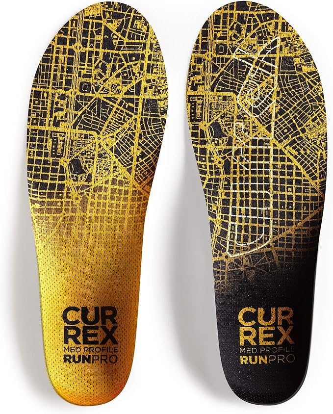 CURREX RunPro Insoles for Running Shoes, Arch Support Inserts to Help Reduce Fatigue, Prevent Injuries, Boost Performance for Men & Women (Medium Arch, Size Large)