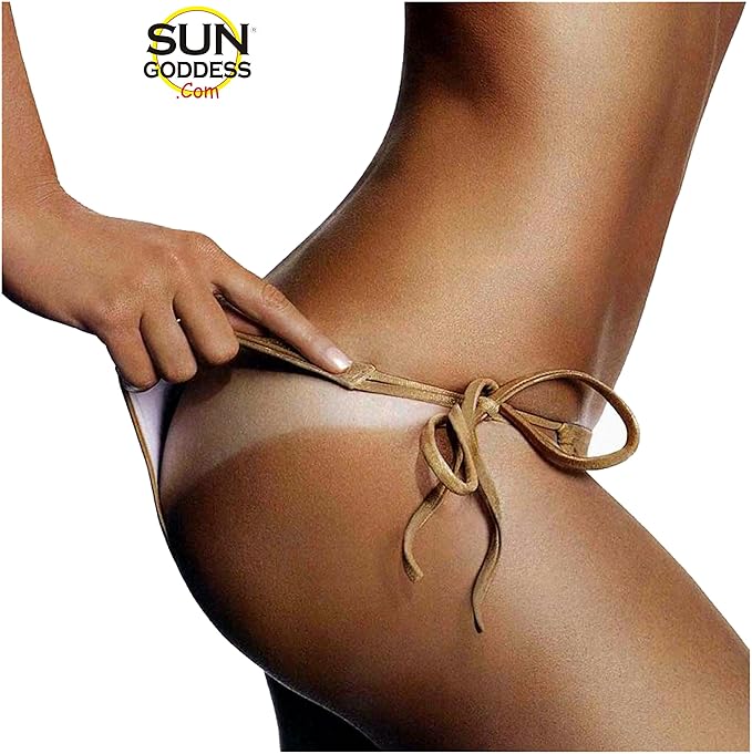 SUN GODDESS - Sunless Self Tanning Lotion - VERY DARK - 8 oz + INCLUDES: Applicator Mitt, Application Gloves, Best Fake Tanner Lotion Mousse Spray Sample – Gorgeous, Natural Looking Tan Lasts 7 Days