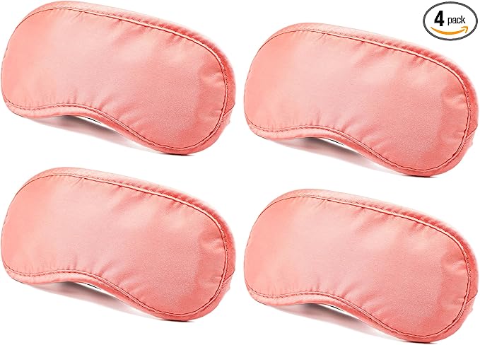 Dream Essentials Snooz Silky Soft Sleep Mask Value Pack 4 Eye Masks - Georgia Peach (4 Pack)