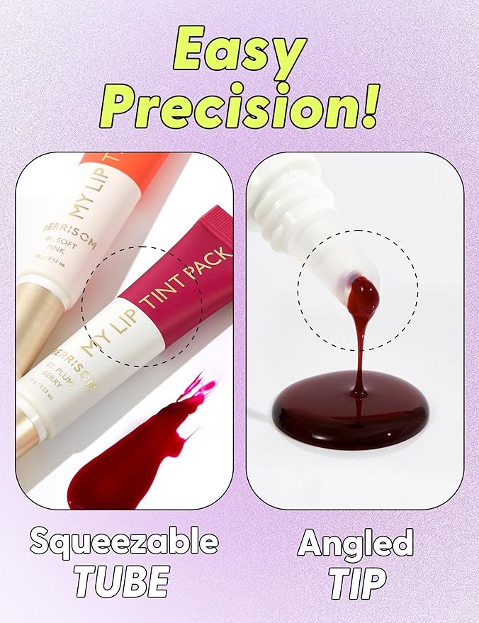 Lip My Tint Pack - Long Lasting Lip Stain Marker, Waterproof Lipstick (04. Brick Rose, 0.50 Fl Oz)