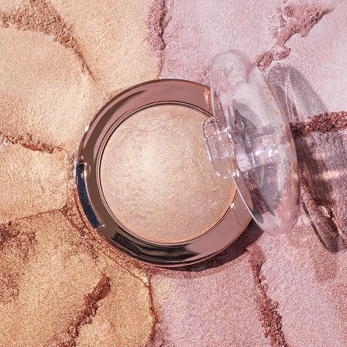 Milani Baked Highlighter - Long-Lasting Powder for Natural Radiant Glow- Buildable & Blendable Face Makeup with Lit-From-Within Finish- Vegan, Cruelty-Free & Talc-Free, Made in Italy, Champagne D'oro