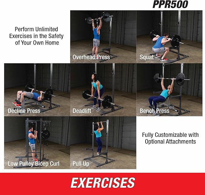 Body-Solid Powerline (PPR500) Half Rack - Compact Power