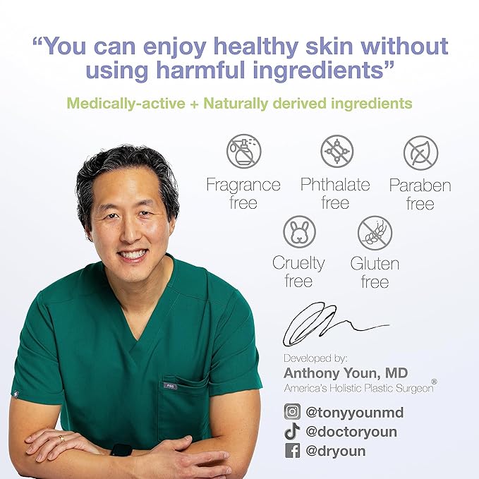 YOUN Beauty Wash-Off Exfoliating Face Wash by Dr. Anthony Youn – Paraben-Free, Gentle Face Exfoliator with Shea Butter, Vitamin E, Jojoba Oil, and Grapeseed Oil (100 ml)