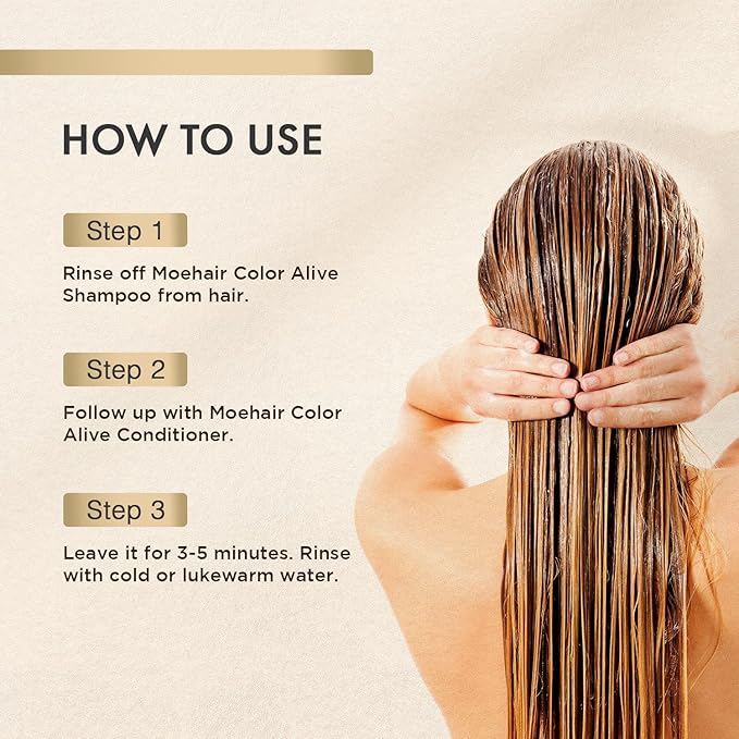 MOEHAIR Color Alive Conditioner (12 Fl. Oz), Hydrating & Nourishing Conditioner for Color Treated Hair | Reduces Scalp Dryness | Preserves Hair color | Paraben & Sulfate Free