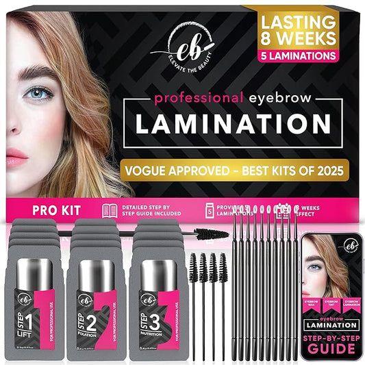 Professional Brow Lamination Kit | Eyebrow Lamination Kit for Professional or DIY Use at Home | Easy to Use | Brows Brushes Added