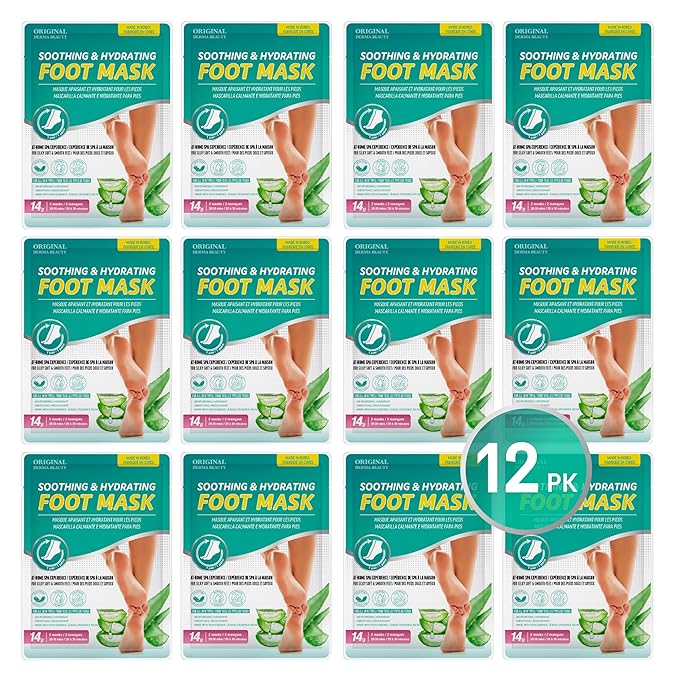 Innerest Original Derma Beauty 12 pairs Moisturizing Foot Mask Foot Spa Foot care (Aloe)