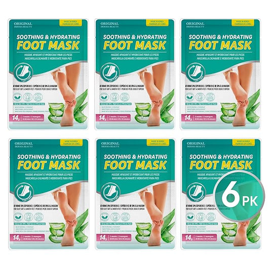 Innerest - ODB 6 Pairs Aloe Moisturizing Foot Mask Foot care Callus Remover Foot Bath Pedicure Supplies