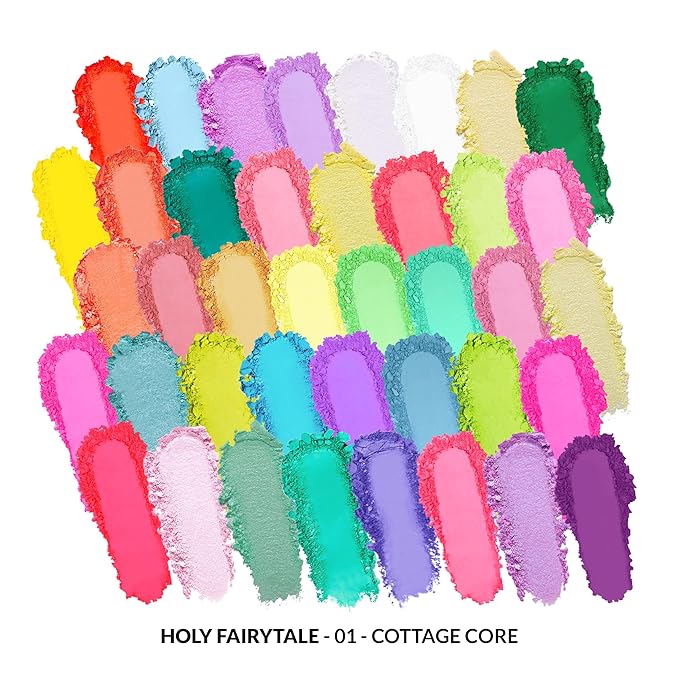 KimChiChic Beauty Holy Fairytale Palette – 40 Color Eyeshadow Palette, Highly Pigmented, Blendable, Long Lasting, Cruelty Free Cottagecore 1.26oz