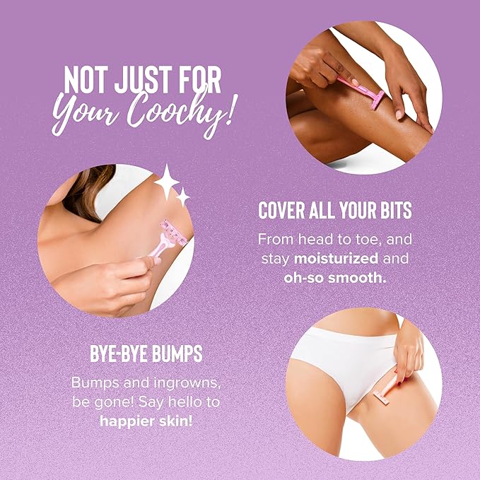 Coochy Intimate Shaving Cream | Shave Conditioner & Moisturizer for Face & Body | Ideal for Sensitive Skin Care, Anti-Bump | Floral Haze, 12.5 oz