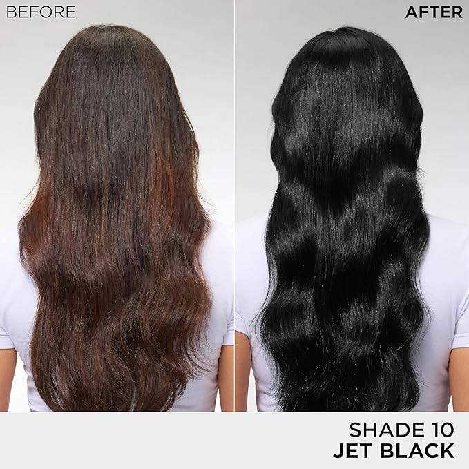 L'Oreal Paris Feria Multi-Faceted Shimmering Permanent Hair Color, High Intensity Hair Dye for 3X Highlights, 10 Jet Black, 1 Kit (Pack of 2)