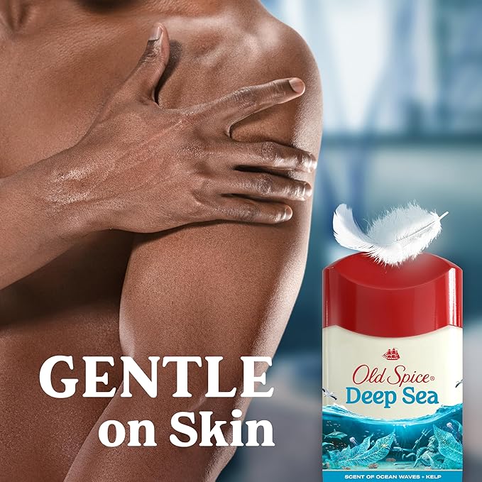 Old Spice Men's Antiperspirant & Deodorant Deep Sea with Ocean Elements, 3.4oz (Pack of 3)
