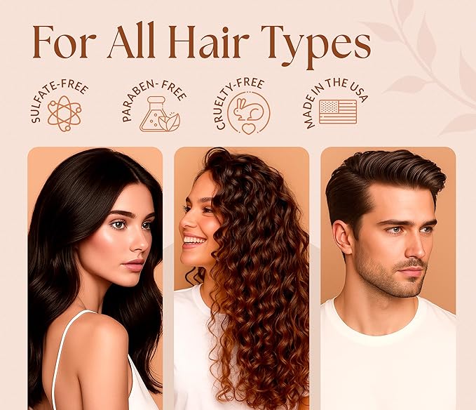 Biotin Shampoo and Conditioner Set with Argan & Shea Butter | Moisturizing & Thickeing Formula | Sulfate free Shampoo and Conditioner for Curly, Dry or Damaged Hair | SOULSPA PURE – 16 fl oz Each