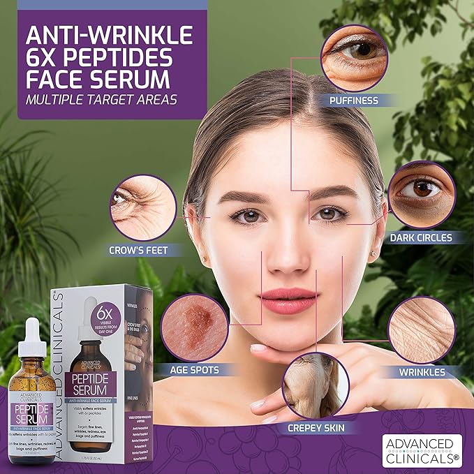 Advanced clinicals peptide facial serum