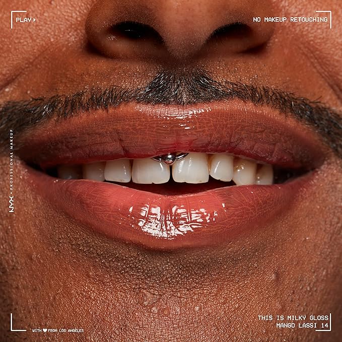 NYX PROFESSIONAL MAKEUP This Is Milky Gloss, Lip Gloss with 12 Hour Hydration, Vegan - Mango Lassi (Orange Cream)