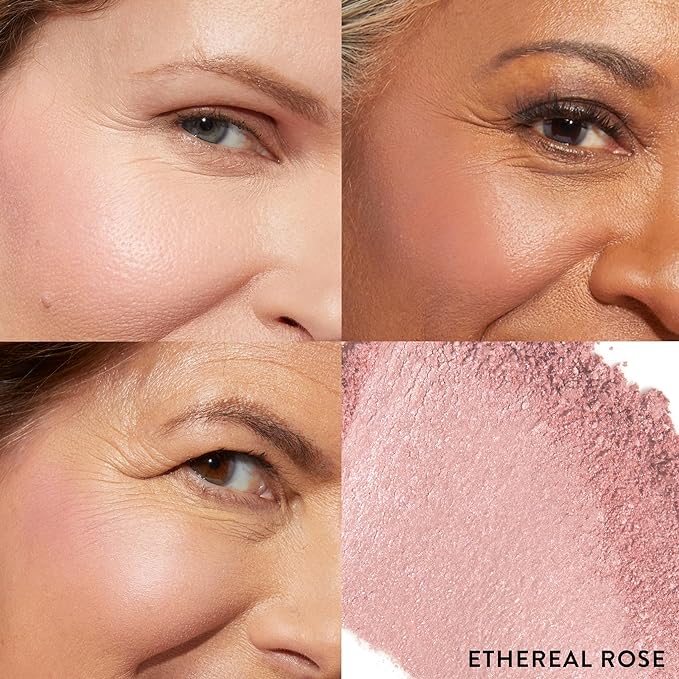 LAURA GELLER NEW YORK Baked Blush-n-Brighten Marbleized Blush for Cheeks - Ethereal Rose - Natural Finish - Buildable Color (Pack of 2)