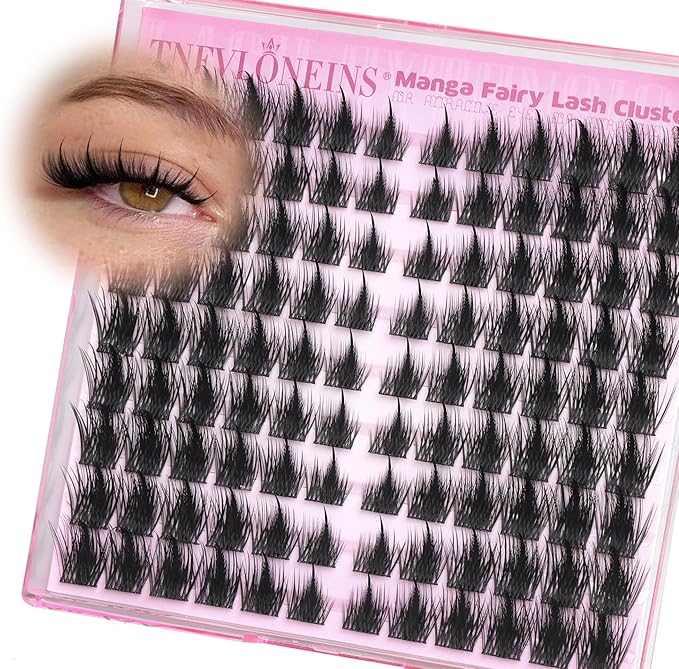 Spikes Lash Clusters Natural Clusters Eyelash Extensions Fairy Eyelash Clusters Wispy Lash Extension Anime Individual Lashes Clusters Matched Length DIY Cluster Lashes for Beginners by TNFVLONEINS
