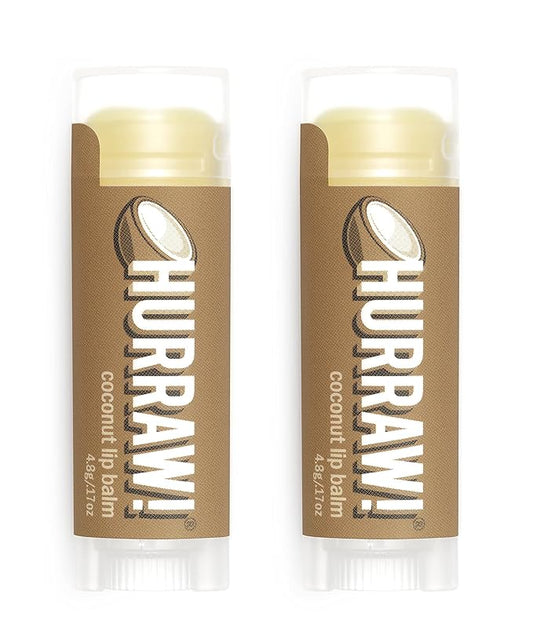 Hurraw! Coconut Lip Balm, 2 Pack: Palm