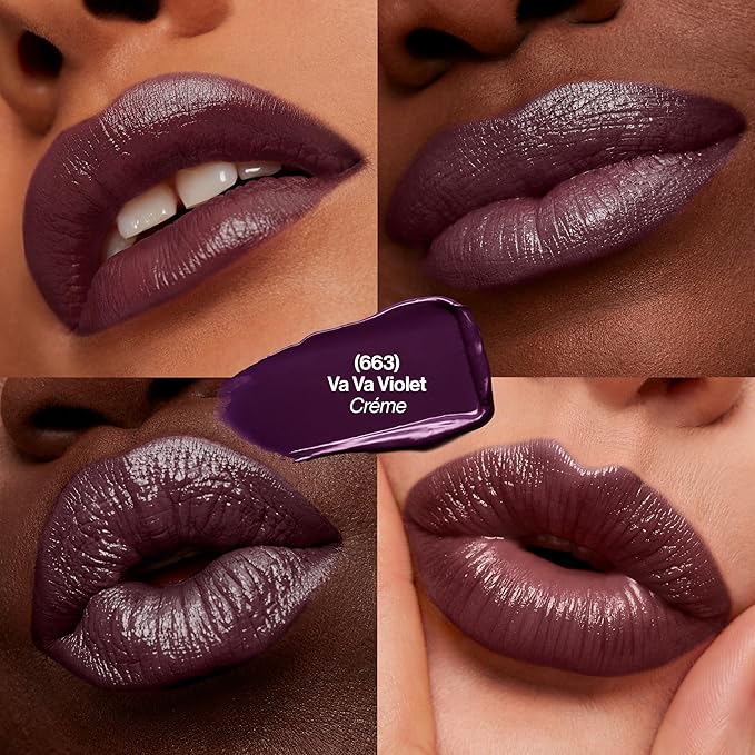 Revlon Super Lustrous Lipstick, Creamy Formula For Soft, Fuller-Looking Lips, Moisturized Feel, 663 Va Va Violet, 0.15 oz