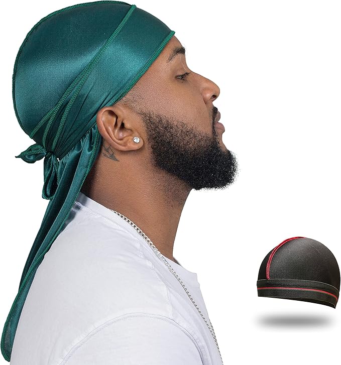 ForceWave Silky Durag for Men Wave Cap Satin Dorag for Men Women 360 Wave