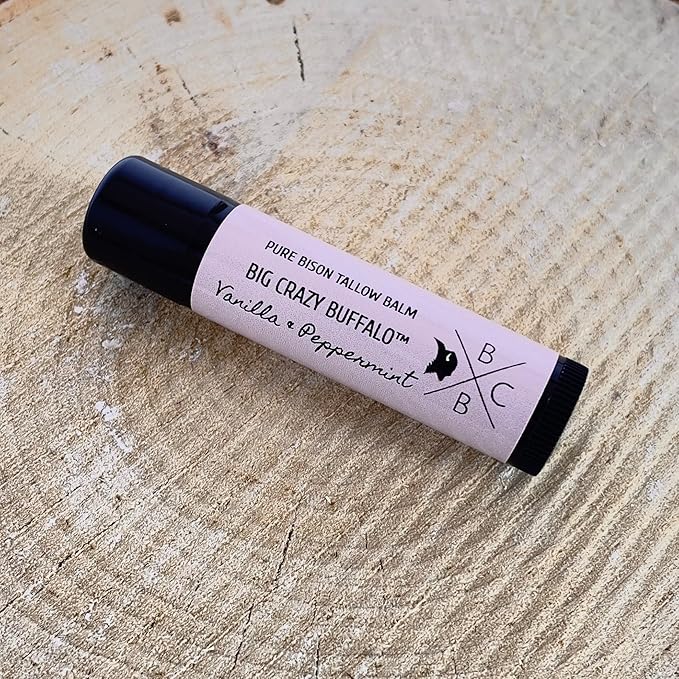 Pure Bison Tallow Lip Balm, Vanilla Hydrating