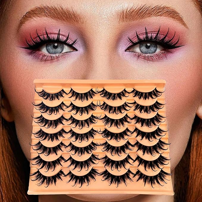 Wispy Lashes Cat Eye Yasnai False Eyelashes Volume Lashes Fake Lashes Natural Eyelashes 14 Pairs Pack