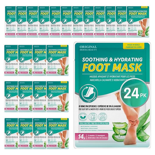 Innerest Original Derma Beauty 24 pairs Moisturizing Foot Mask Foot Spa Foot care (Aloe)