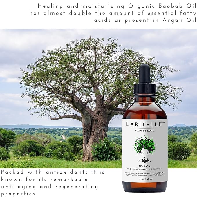 Laritelle Organic Hair Growth Set | Shampoo 17 oz + Conditioner 16 oz + Hair Loss Treatment 4 oz | Organic Quinoa + Keratin + Rosemary, Ginger & Grapefruit | NO GMO, SLS, Gluten, Parabens, Phthalates