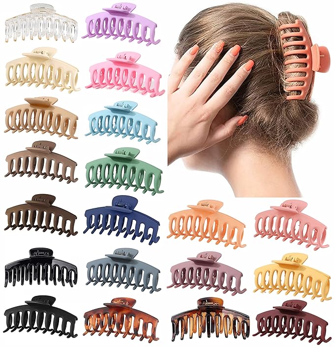 20PCS Large Hair Claws Clips for Thick Thin Hair No Slip Hair Clamps Strong Hold Hair Jaws Accessories for Women Girls