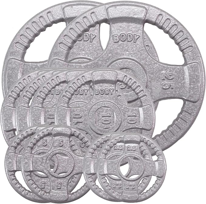 Body-Solid Cast Iron Olympic Quad Grip Design Weight 2 Inch