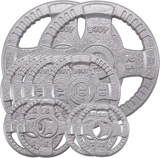 Body-Solid Cast Iron Olympic Quad Grip Design Weight 2 Inch