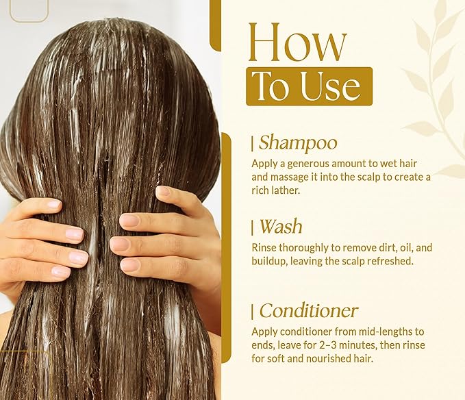 Biotin Shampoo and Conditioner Set with Castor & Black Seed | Sulfate Free Hair Care System for Thinning and Weak Hair | Nourishing Care for Dry Scalp for Men & Women – 16 fl oz Each | SOULSPA PURE
