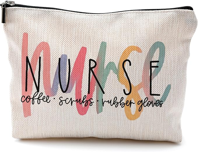 QGFM Nurse Makeup Bags - Cosmetic Bags With Zipper for Women & Nursing Students