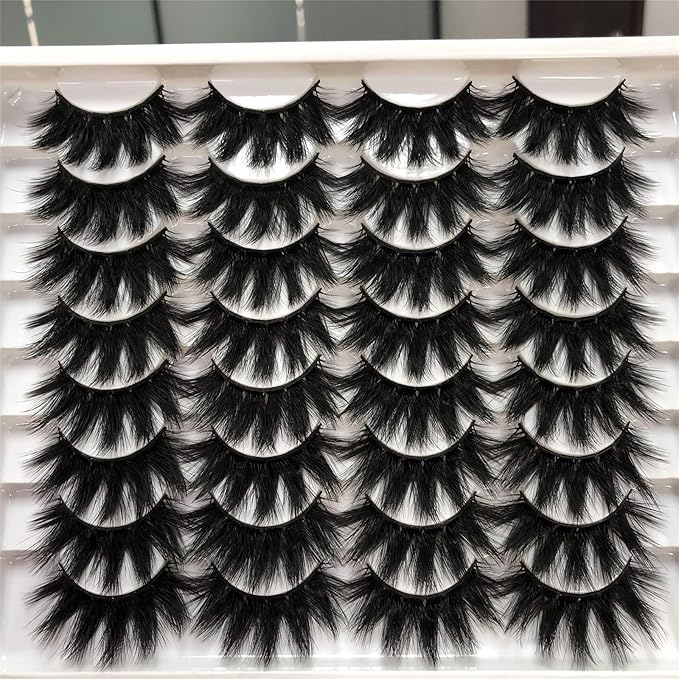 ALICROWN Dramatic Eyelashes Thick Mixed False Lashes Lightweight Handmade Soft Volume 16 Pairs Faux Mink Lashes Pack