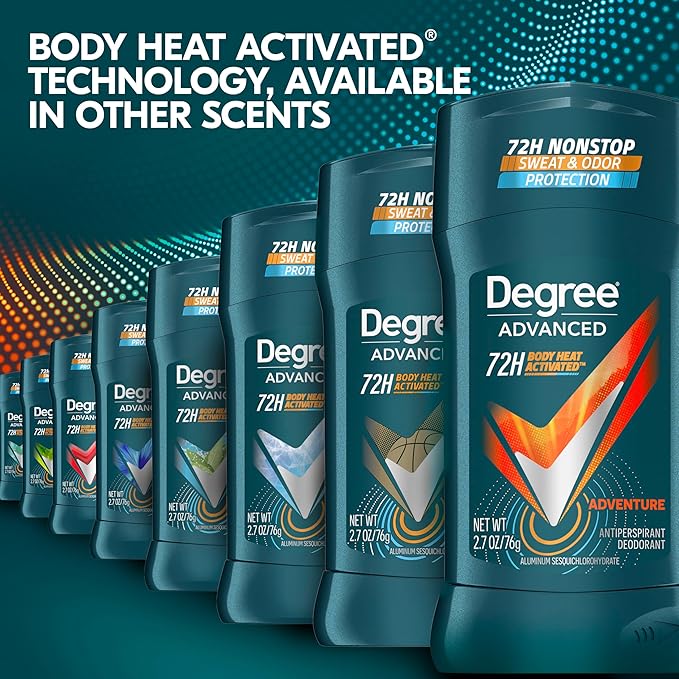 Degree Men Advanced Protection Antiperspirant Deodorant, Adventure, 2.7 oz, 2-Pack