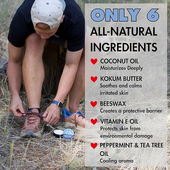Squirrel's Nut Butter Happie Toes Tin | Blister Prevention & Foot Cream | Prevent Blisters and repair skin on dry or cracked heals, toes, ankles, and balls of foot | 2.0 oz