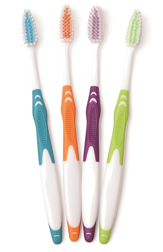 FRESHMINT Individually Wrapped Bulk Premium Toothbrushes (144 Pack), Oversized Easy Grip Handle, Soft Multi Color Nylon Bristles, Perfect for Travel, Hotel, Donation. Toothpaste Sold Separately.