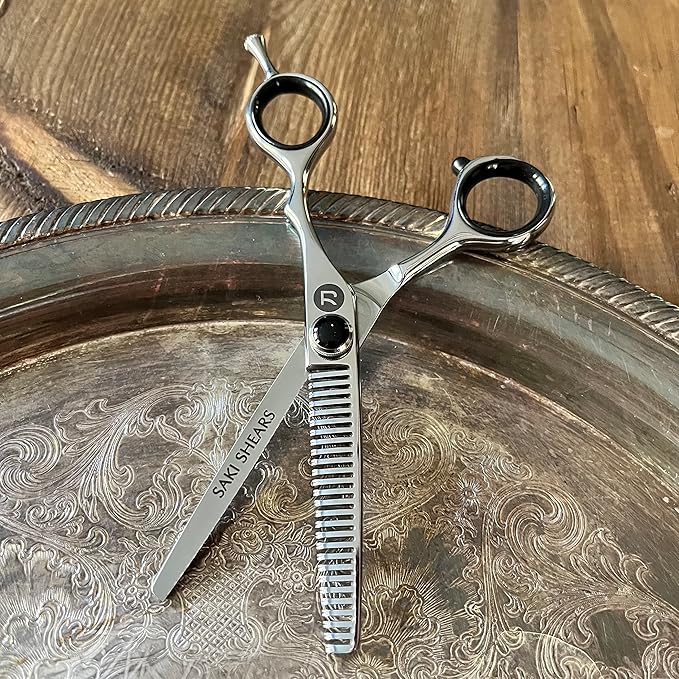 Saki Makoto Hair Thinning Shears for Professionals - Great for Stylists, Barbers and Hairdressers - Japanese 440C Steel