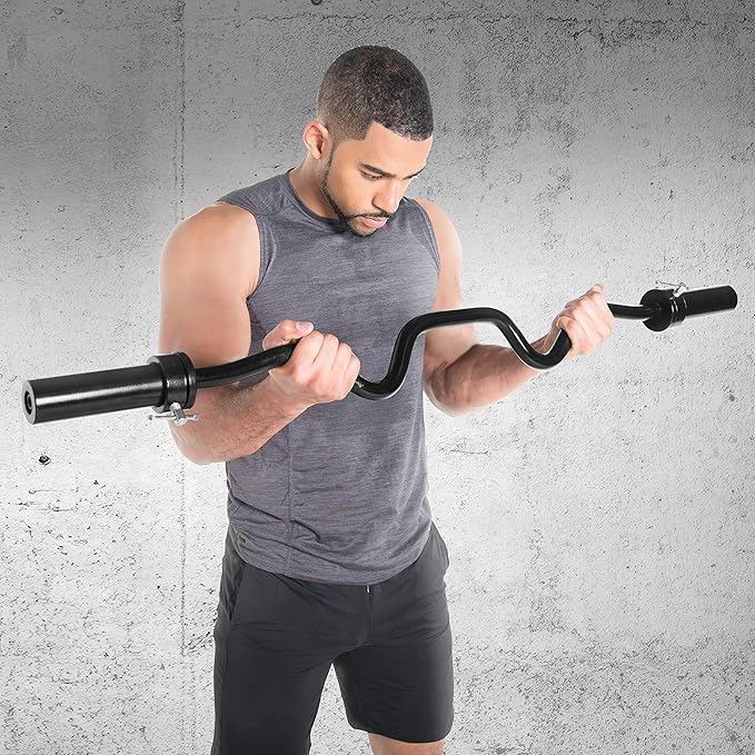 CAP Barbell Olympic Super Curl Bar 48-Inch (OBIS-48B) (OBIS-48B)