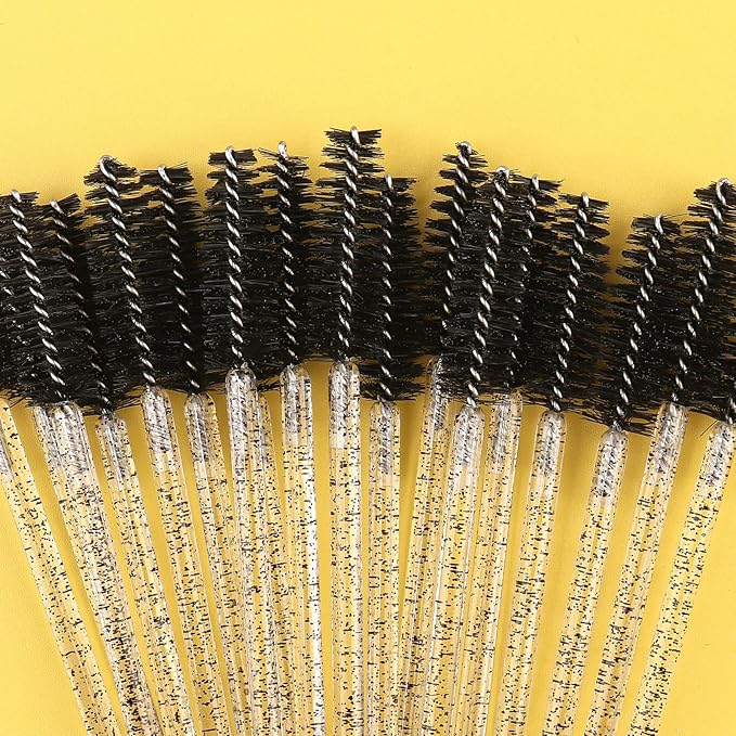 Mascara Wands, Disposable Lash Brushes for Eyelash Extensions Makeup Brush Bulk Tool Set(150Pcs, Crystal Black)