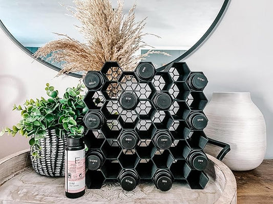 HexRacks Hair Dye Holder - Shades EQ & More - Wall Mountable or Stackable - Hair Sylist Dye Holder Rack | Holds 42 Bottles Per Section