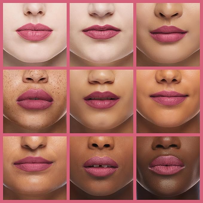 Palladio Herbal Matte Lipstick, Bella Pink, Creamy and Full Coverage Long Lasting, 0.16 Oz